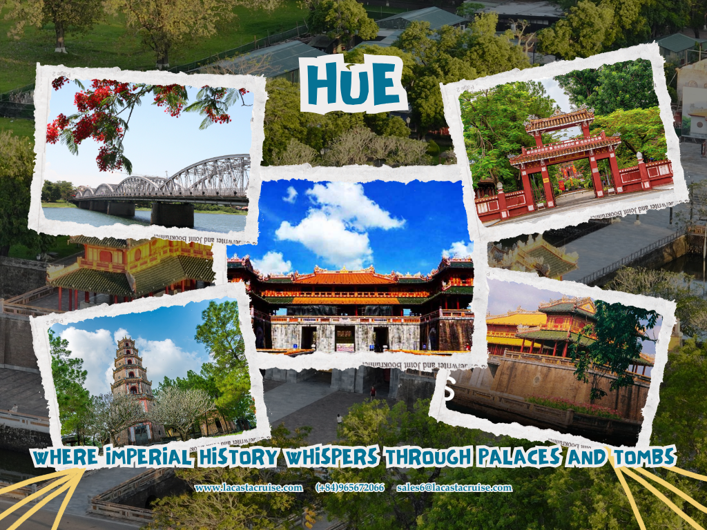 Hue Imperial City and Perfume River at sunset, showcasing ancient royal architecture and peaceful landscapes, one of the unforgettable places in Vietnam and a major Vietnam cultural heritage site.