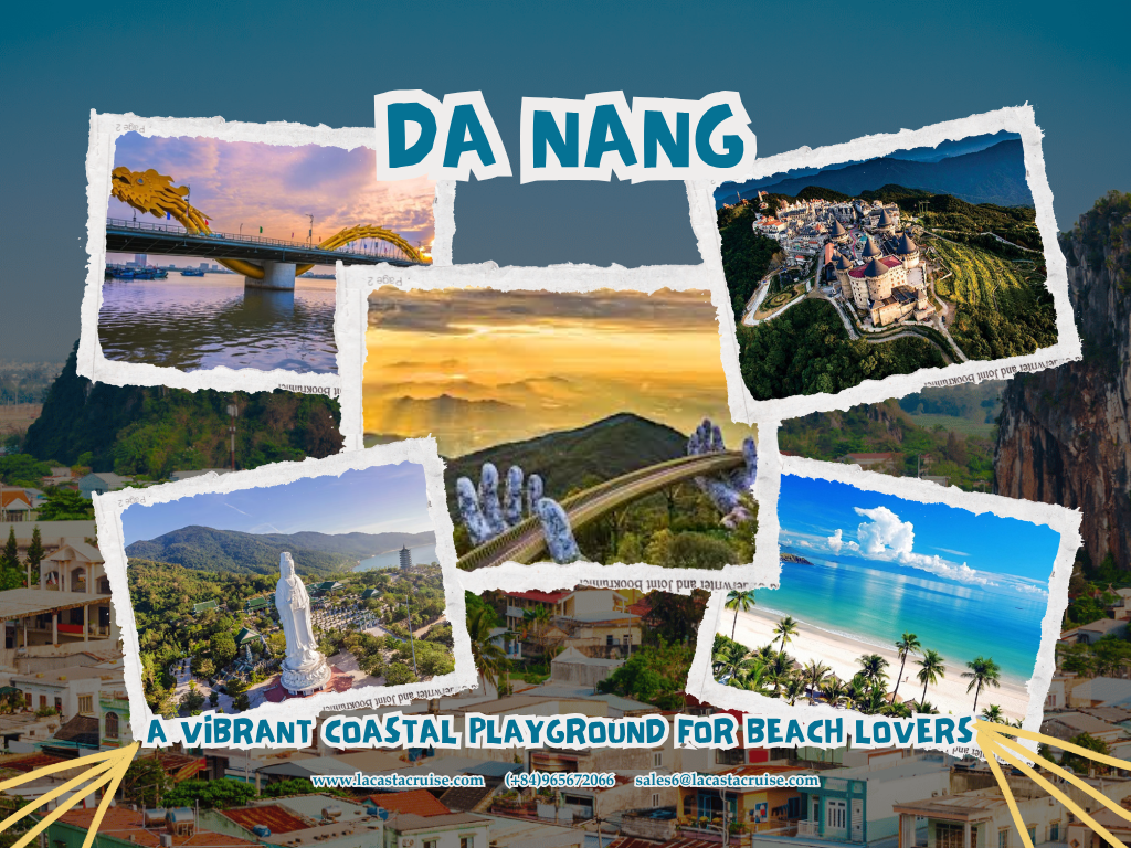 Da Nang city skyline with Han River and Dragon Bridge, golden beaches, and modern architecture, representing one of the unforgettable places in Vietnam and a top Vietnam travel highlight for first-timers.