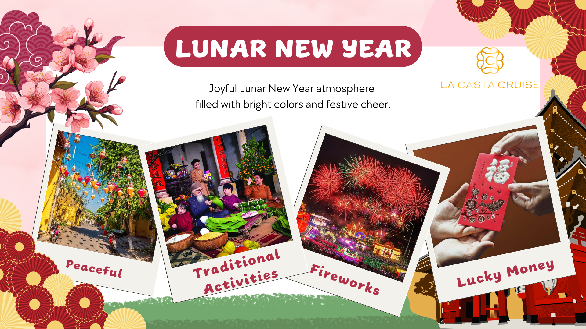 Fireworks and traditional Tet celebrations during Lunar New Year, one of the most important Vietnam festivals for tourists.