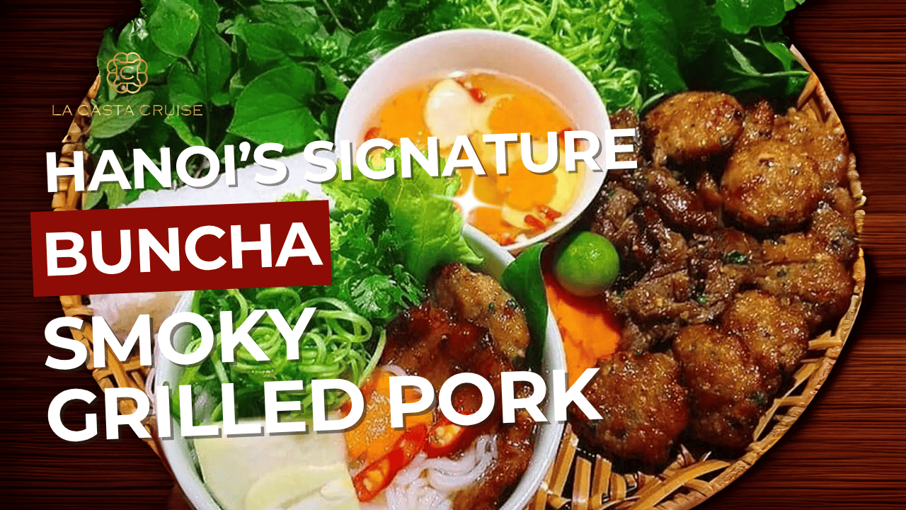 Bun Cha grilled pork with vermicelli and fresh herbs