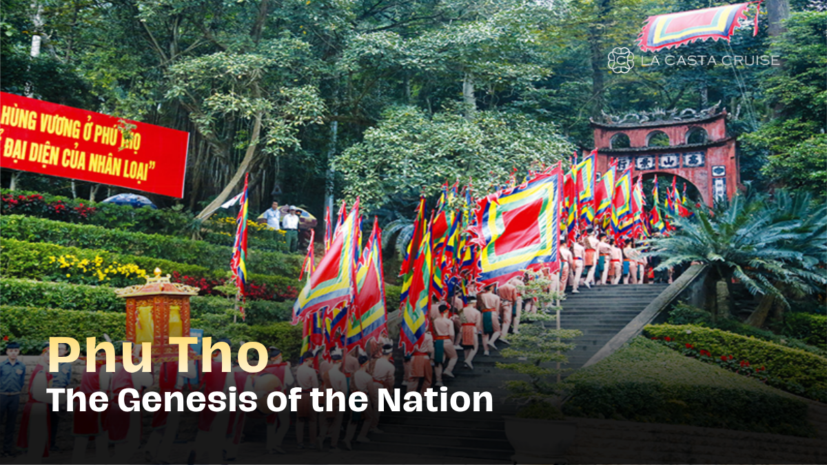 Elaborate traditional procession during the Hung Kings Temple Festival in Phu Tho