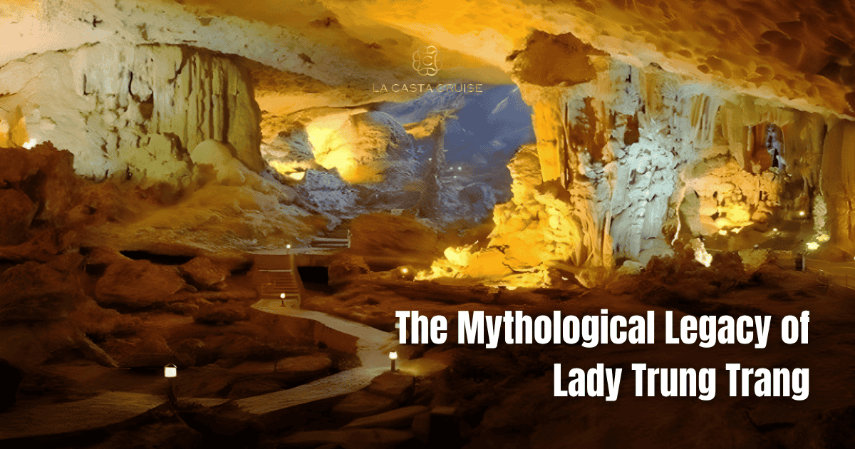 The sacred altar and limestone formations of Lady Trung Trang on Cat Ba Island.