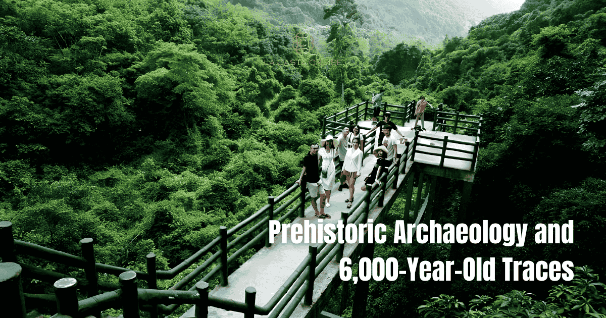 Archaeological excavations showing 6000-year-old traces for Trung Trang Cave luxury travel guests.