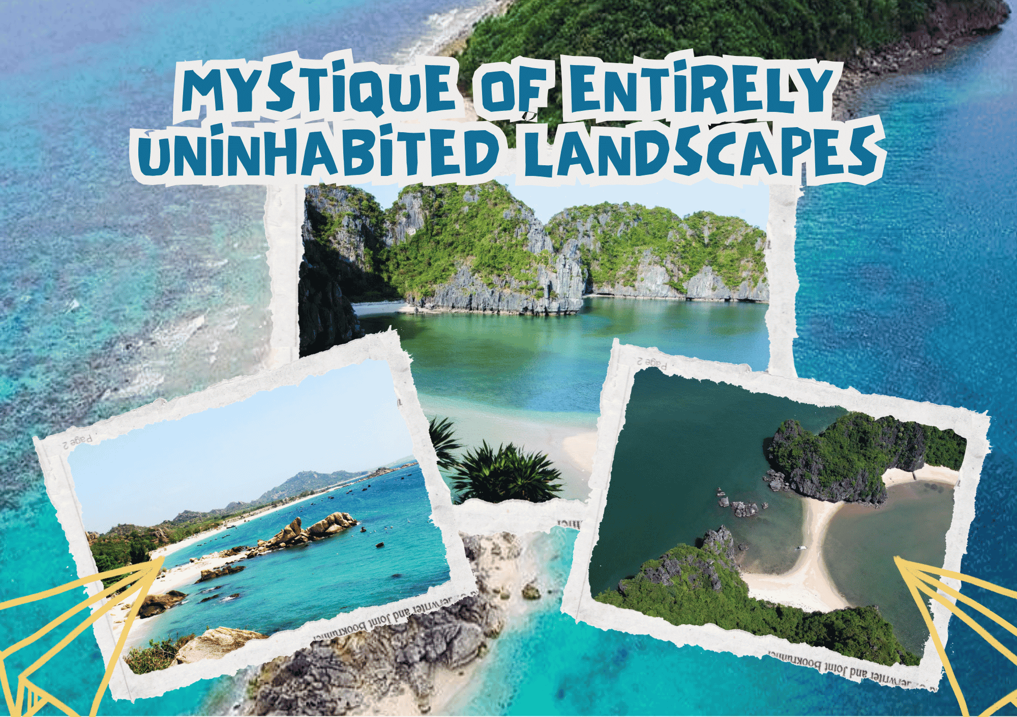 A secluded white-sand beach tucked inside the uninhabited Ha Long Bay hidden gems.