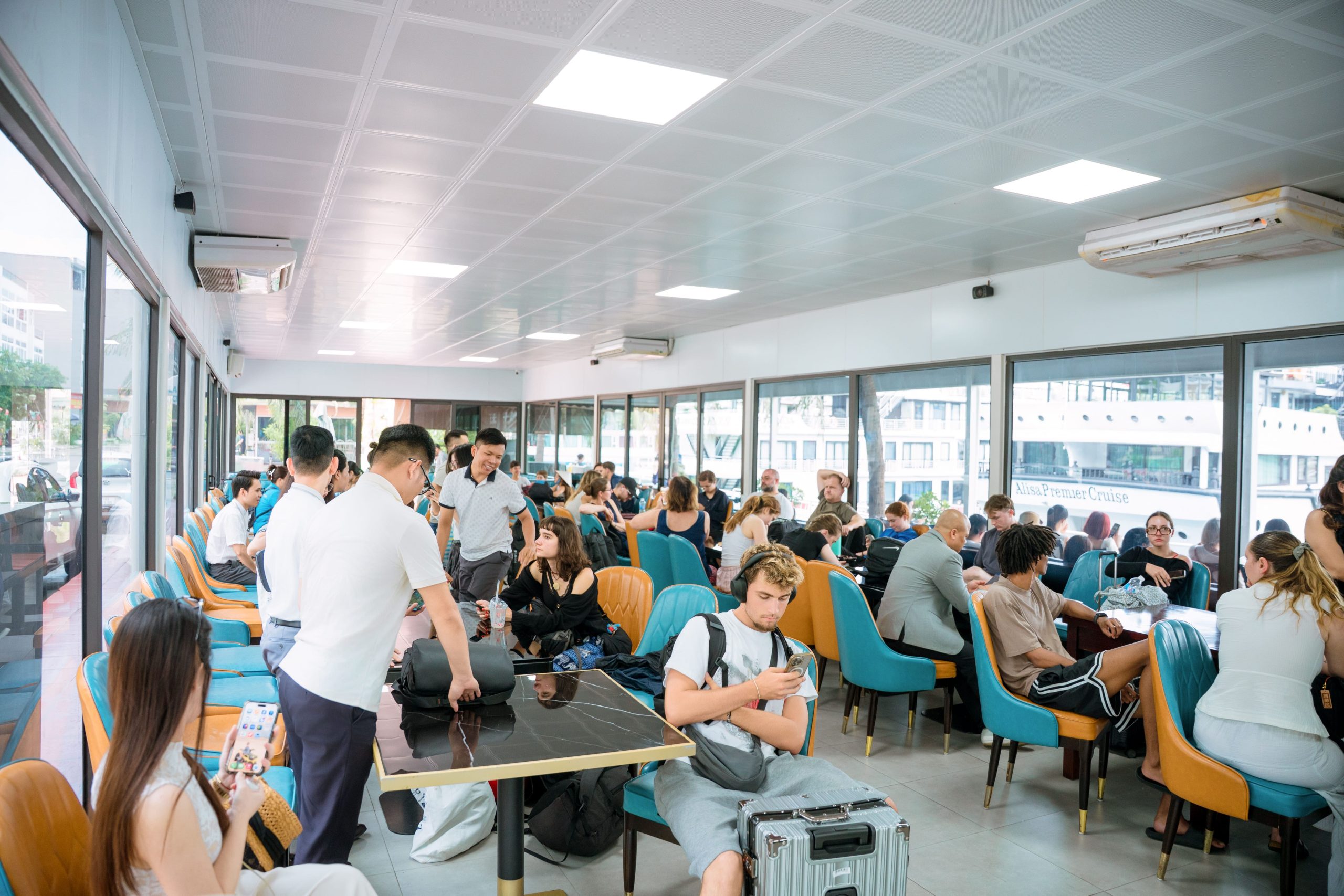 Waiting area at Tuan Chau Port