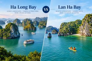 Ha Long Bay vs Lan Ha Bay cruise comparison